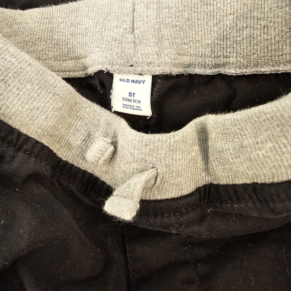 5t Old Navy black‎ and gray drawstring pants Easter Comfy Elevated Casual - Picture 16 of 16